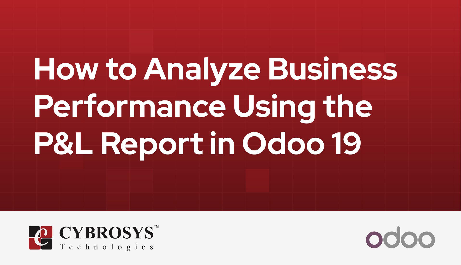 How to Analyze Business Performance Using the P&L Report in Odoo 19