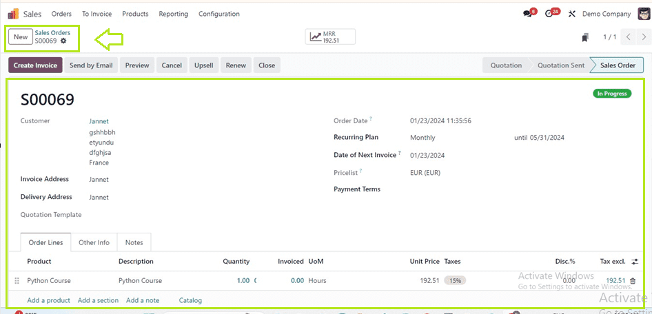 How to Consolidate the Subscription Billing in Odoo 17-cybrosys