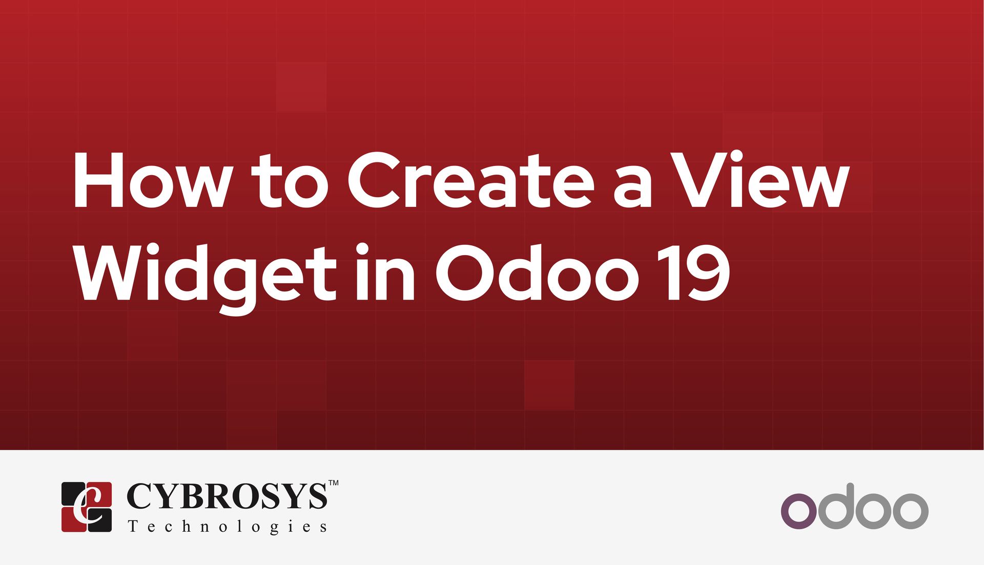 How to Create a View Widget in Odoo 19