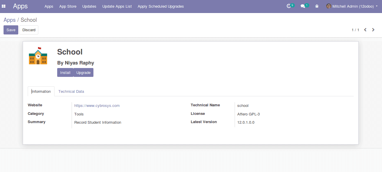 how to create a module in odoo12