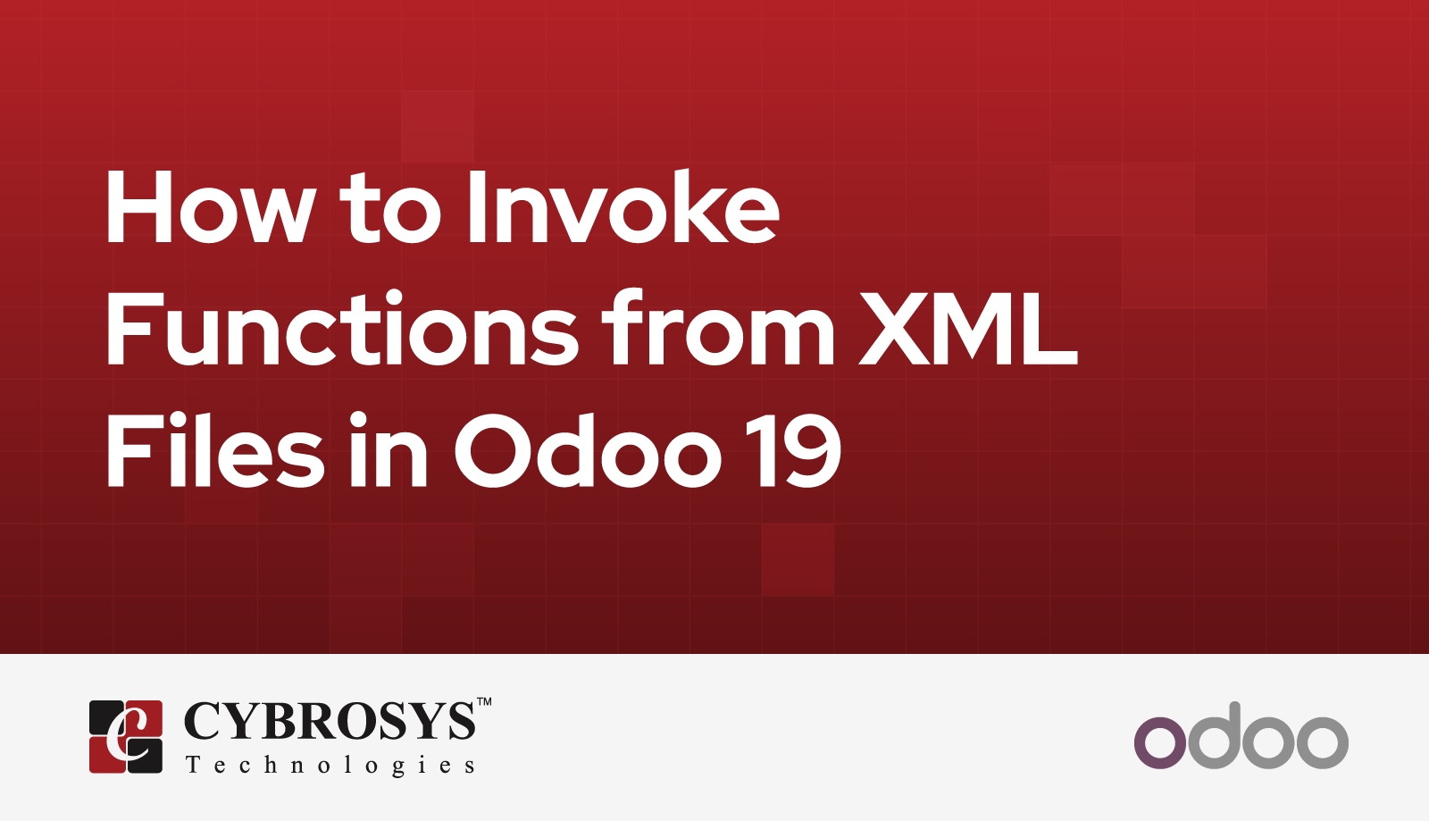How to Invoke Functions from XML Files in Odoo 19