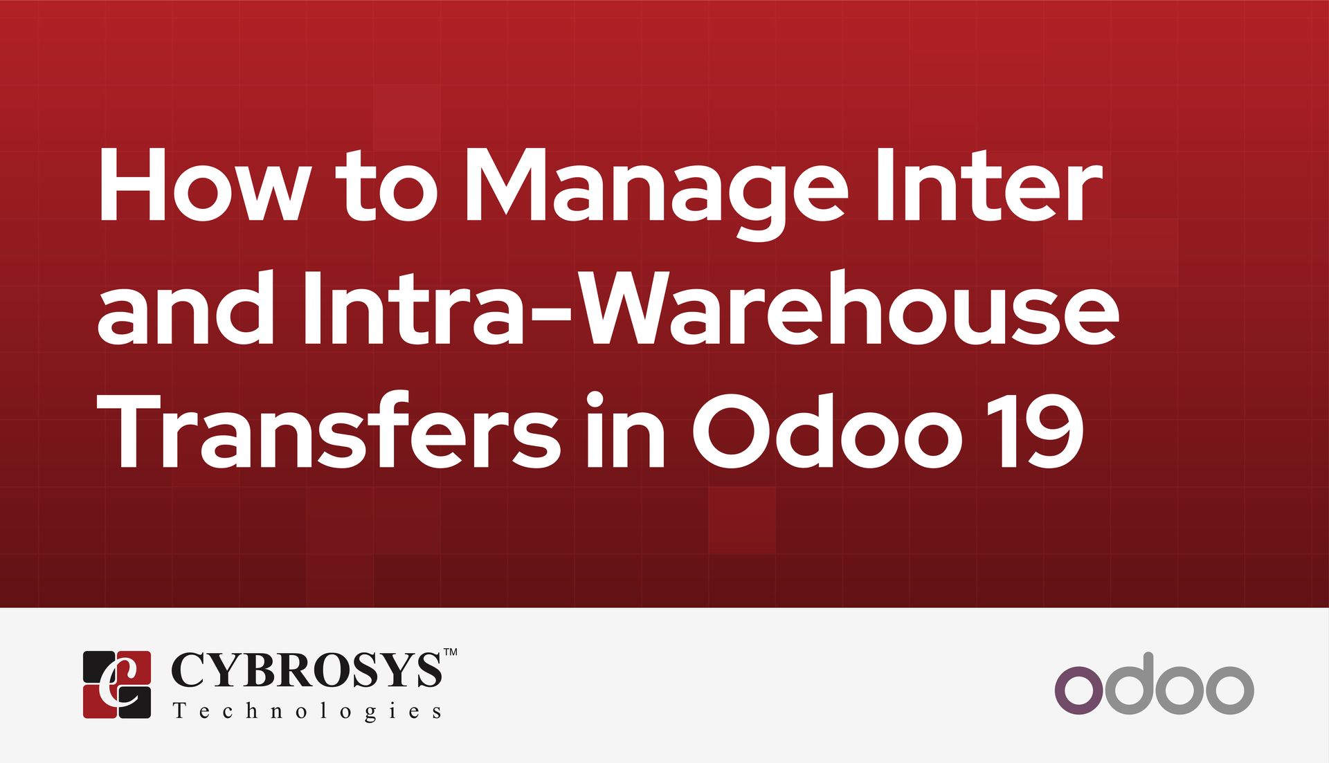 How to Manage Inter and Intra-Warehouse Transfers in Odoo 19