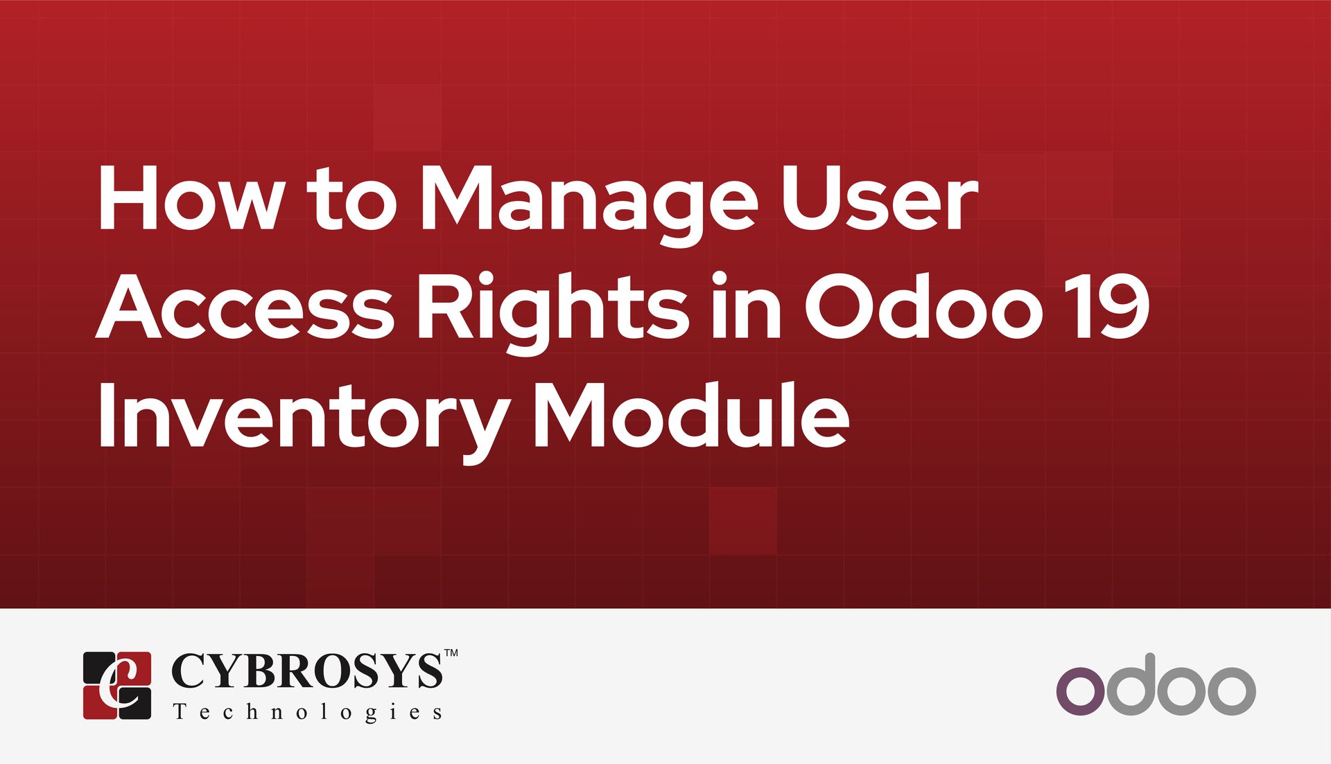 How to Manage User Access Rights in Odoo 19 Inventory Module