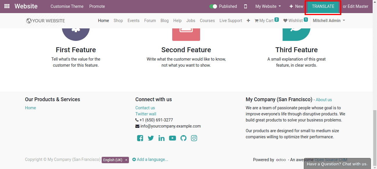 how to translate odoo 13 website cybrosys