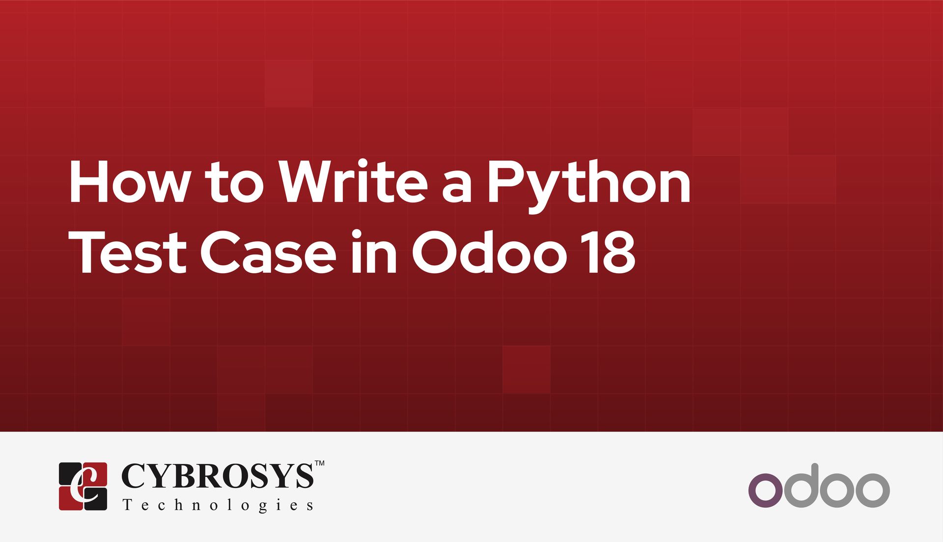 How to Write a Python Test Case in Odoo 18