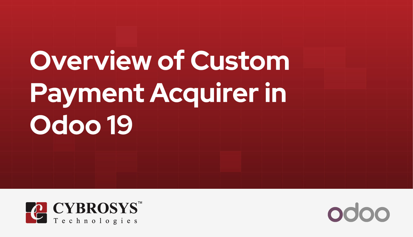 Overview of Custom Payment Acquirer in Odoo 19