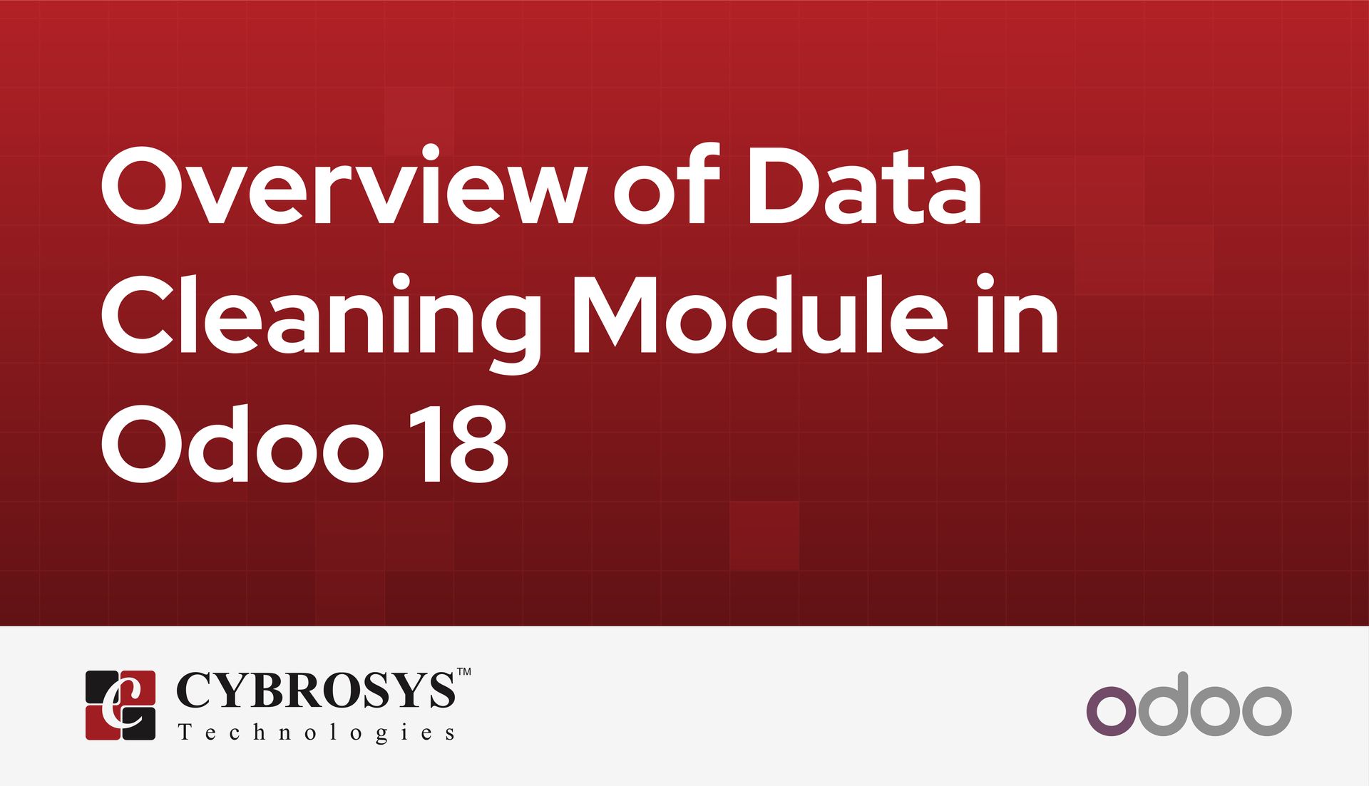 Overview of Data Cleaning Module in Odoo 18