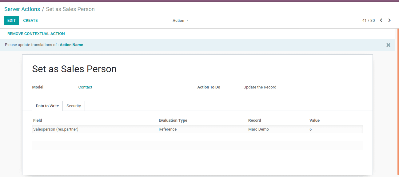 How Create Server Actions in Odoo