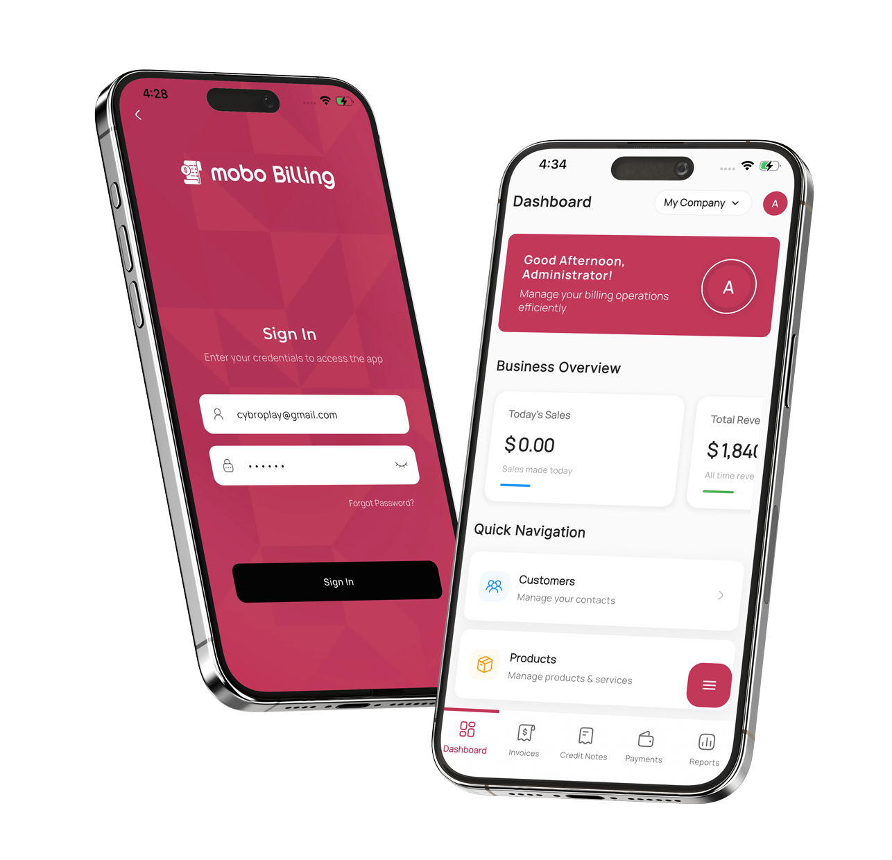 Mobo Billing dashboard
