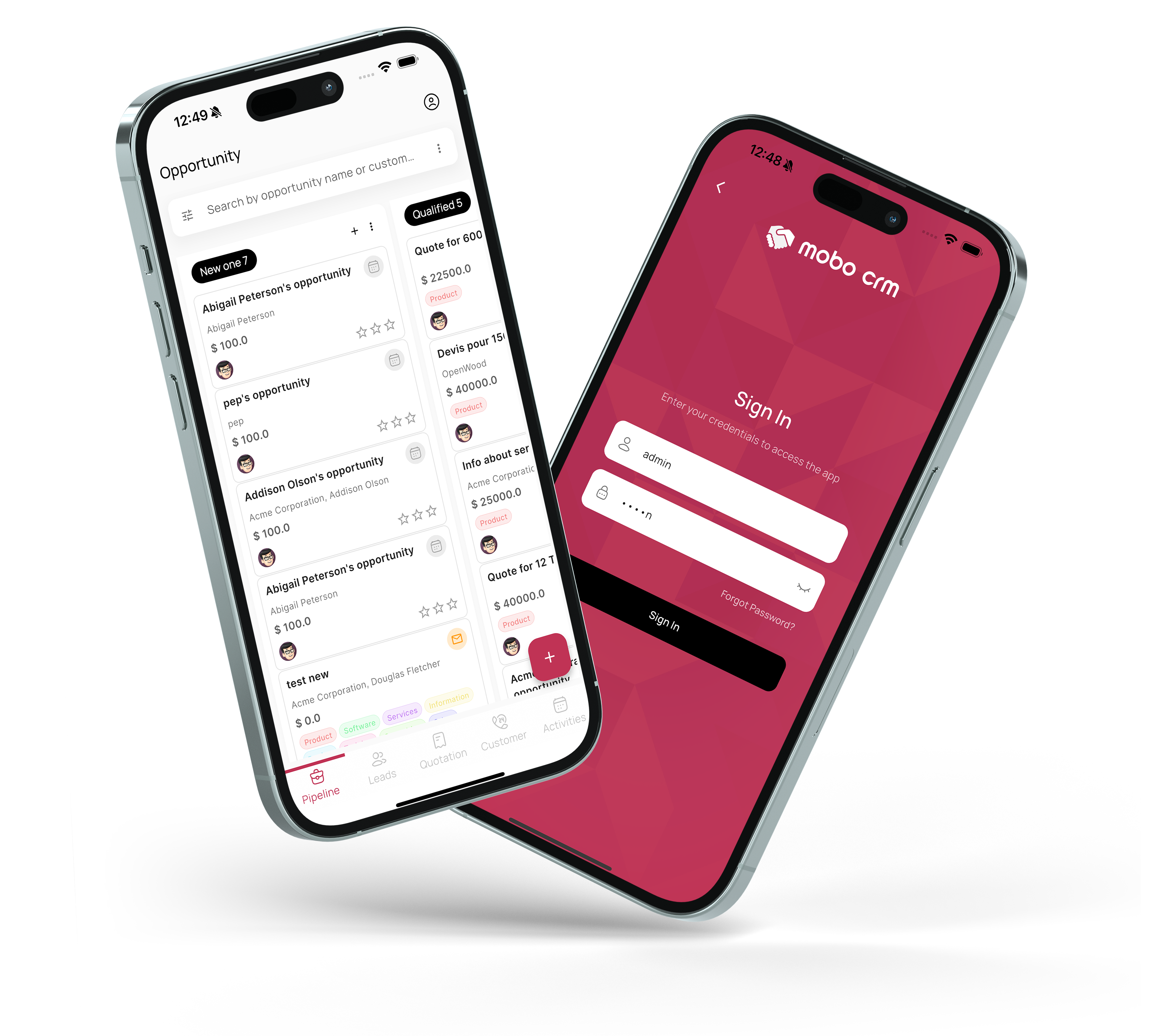 Mobo CRM dashboard