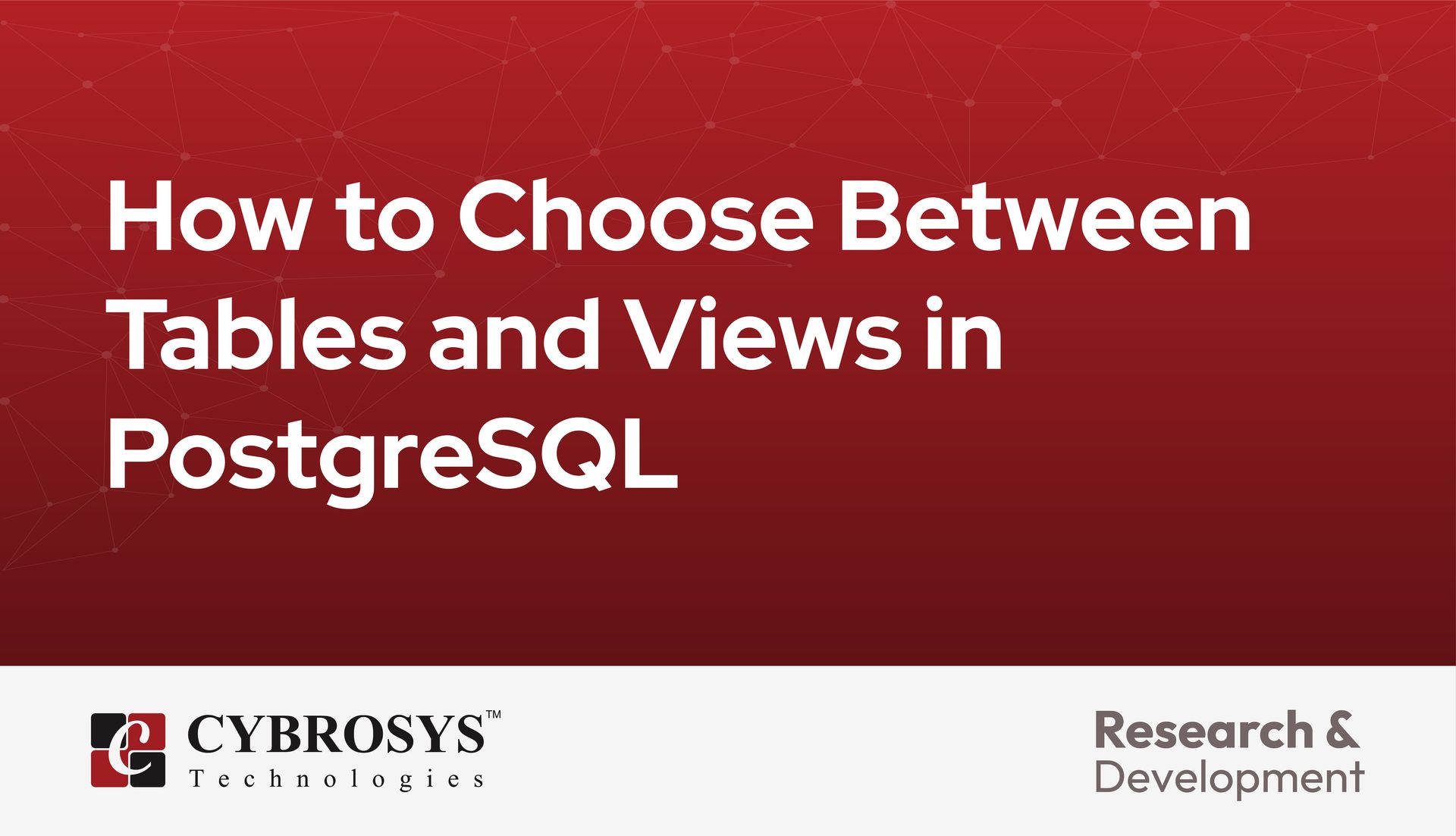 Postgresql View Databases How to Choose Between Tables and Views in PostgreSQL